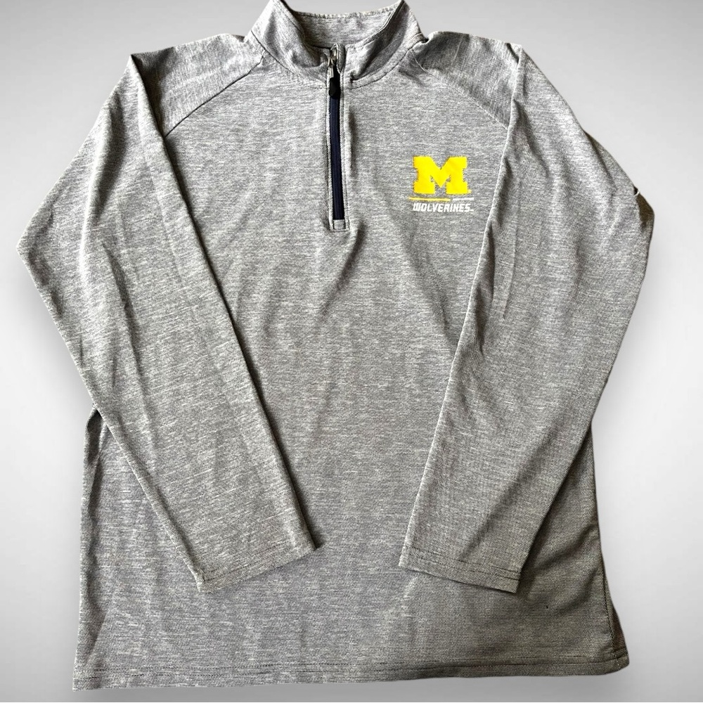 PRO EDGE BY KNIGHTS APPAREL Men's‎ Michigan University 1/4 Zip Medium | EUC